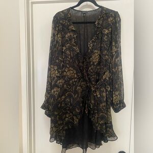 torrid Black Dress with Metallic Gold Accents